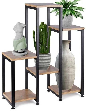 6 pakopų metalinis gėlių stovas, 80 cm
