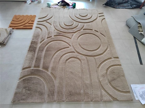Kailis Domoletti Hand Carving Beige, 200 cm x 140 cm
