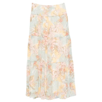 Maxi sijonas moterims, Smėlio, Woven-a line-skirt