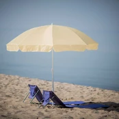 Sodo skėtis Patio Poly II, 240 cm, smėlio kaina