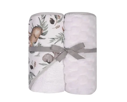 Set - Bathing cover + blanket - 547 - size 100x100 / 80x90 - WHITE