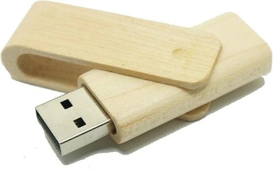 USB laikmena 16 Gb Usb atmintinė - natūralaus bambuko dizainas