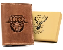 Leather wallet RFID ALWAYS WILD N4-CHM-ROD kaina