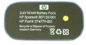 Hewlett Packard (HP) 3.6 Volt Baterija **Refurbished** (Atnaujinta)