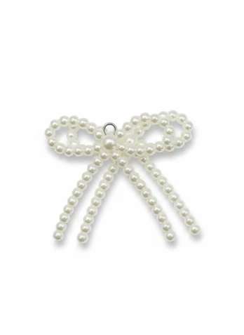 Eglutės žaisliukas Christmas Touch Ribbon Beads, balta sp., plastikas, 2 vnt.