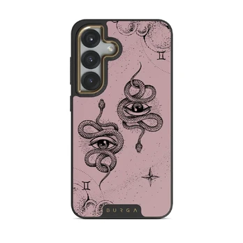 Gemini - Samsung Galaxy S25 Case, Elite Dark (Magnetic) / Gold / Pink