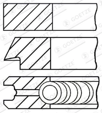 GOETZE 08-124000-00 Piston rings set
