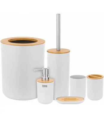 Bathroom Accessory Set 6pcs White