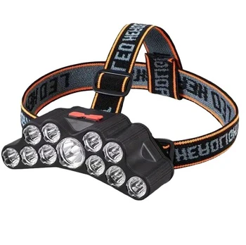 Įkraunamas žibintas ant galvos, 11 LED