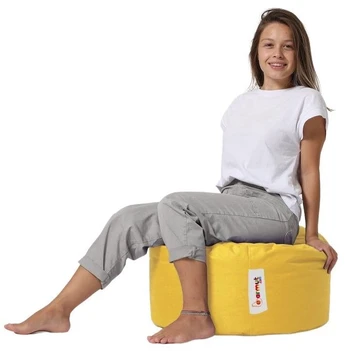 Lauko pufas Round Pouf-Yellow Geltona