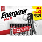 Elementai ENERGIZER Max , AAA, LR03, 8 vnt kaina