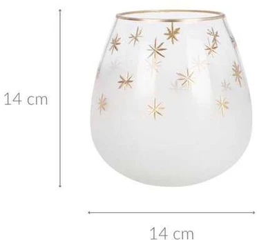 Arbatinės žvakidės stiklinės formos, Ø 14 cm