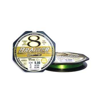 Valas Pintas Pavadėliams KONGER Braider X8 Žalias, 10m 0.04mm