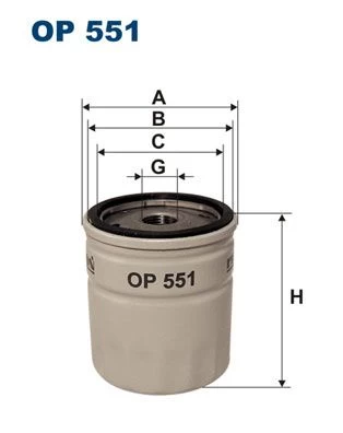 Alyvos filtras FILTRON OP 551