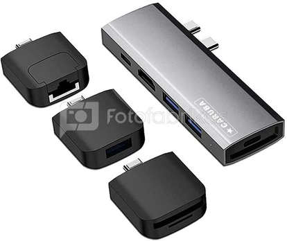 Caruba Multi Functional 9 in 1 USB C Hub Space Gray
