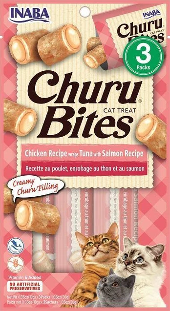 CHURU - Bites Chicken/Tuna Wrap With Salomon 3pcs- (798.5062)