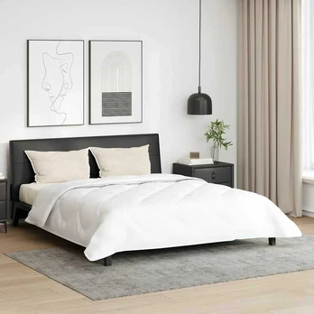 Antklodė su pagalve 3 pcs Balta 260 x 220 cm Mikropluoštas