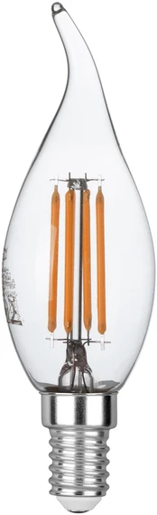 4W LED lemputė, skaidri, E14, 6500K