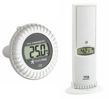 TFA Wireless temperature and humidity sensor with pool sensor