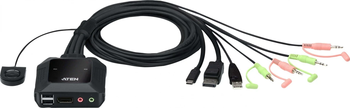 ATEN CS52DP KVM jungiklis Juoda