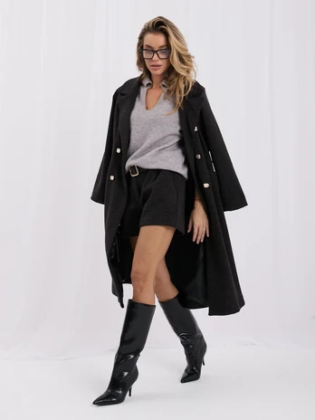 Italy Moda Sweter-IT-SW-2601.36-pilka