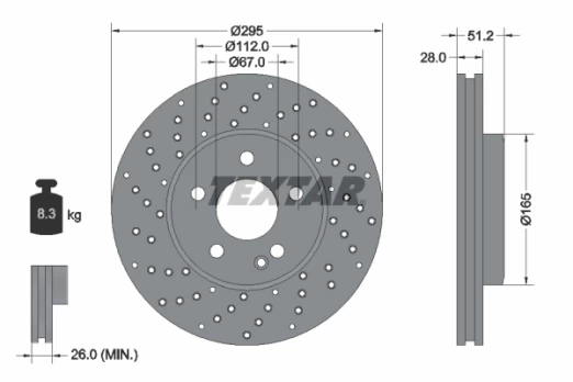 TEXTAR 92257505 Brake Disc