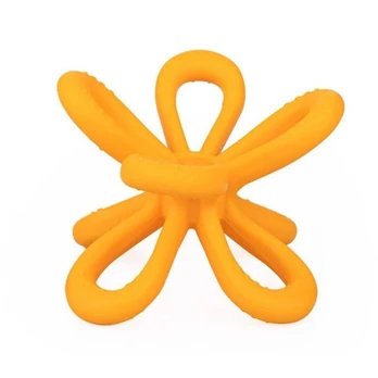 Marka Niezdefiniowana 40416 Soother Teether - FLOWER - Oranžinis