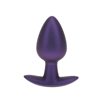 Ouch By Shots Smooth Silicone Anal Plug - Medium - 3.1 / 7,9 cm - Metallic Violetinė