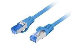 PATCHCORD KAT.6A S/FTP LSZH CCA 0,25M MĖLYNA FLUKE PASSED LANBERG kaina