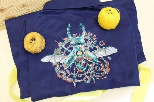 Water-soluble canvas cross stitch kit "Beetle" SV-807