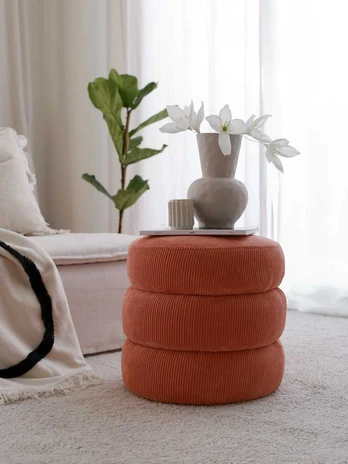Pouffe Boum - Vermilion
