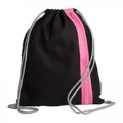 PAGNA Turnbeutel Go juodas/dunkelrosa Zipper 46x36cm