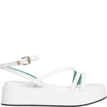 Basutės moterims, Smėlio, Strap platform sandals