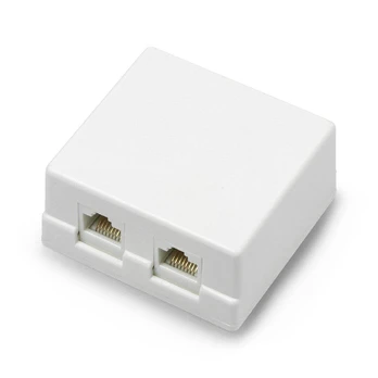 LP 2x RJ45 interneto lizdas - baltas