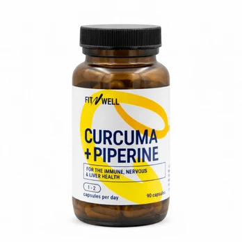 FITNWELL Curcuma + Piperine - 90 kaps.