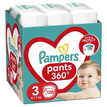 Sauskelnės Pampers Pants, 3 dydis, 11 kg, 128 vnt.