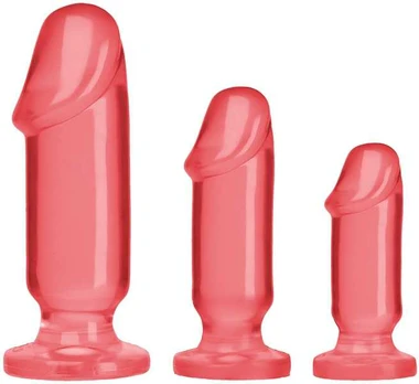 Doc Johnson Crystal Jellies Set Intimate Training 3 Sizes Clear