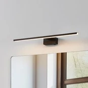 LED sieninis šviestuvas Conettilla, juodas, plotis 60 cm, IP44, CCT