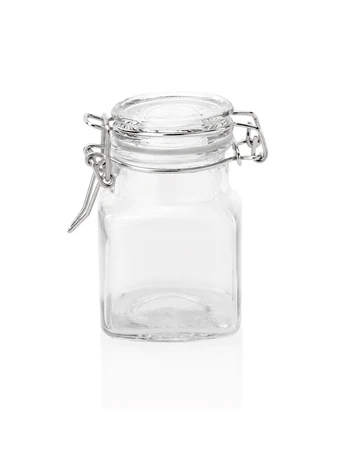 Stiklainis su dangteliu (4x8 cm, 100 ml.)