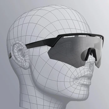 Rockbros Polarized Cycling Glasses with UV Protection and Corrective Insert - Gray
