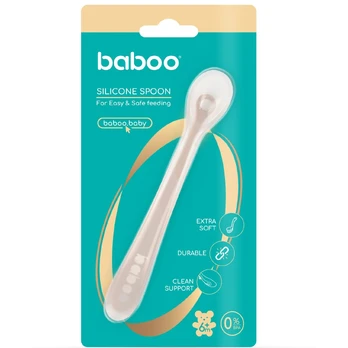 Silikoninis šaukštelis, 6+ mėn BABOO