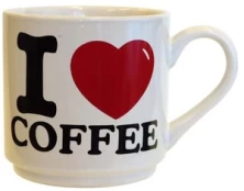 Puodelis Asi Collection I Love Coffee, balta, 0.59 l kaina