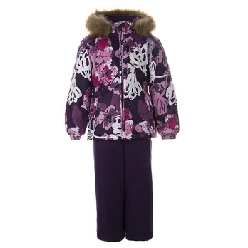 Huppa Mergaičių žieminis komplektas WONDER, Lilac Pattern/ Dark Lilac, 92