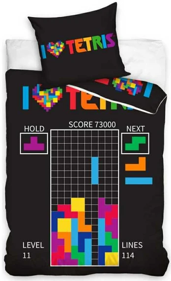MCU Tetris Gamer Sengetøj - 100 procent bomuld