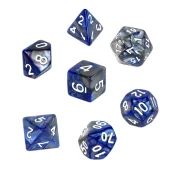 REBEL RPG Dice Set - Two Color - Blue and Gray kaina