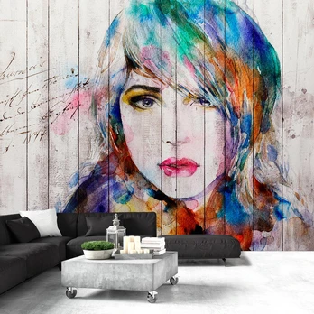 Artgeist Fototapetas - Wooden Portrait