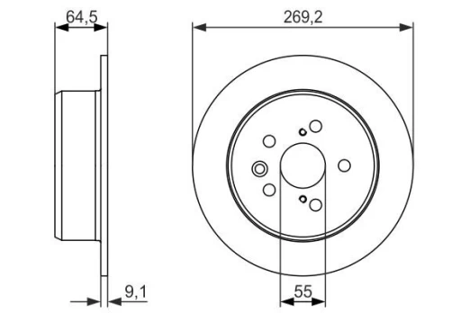 BOSCH 0 986 479 336 Brake Disc