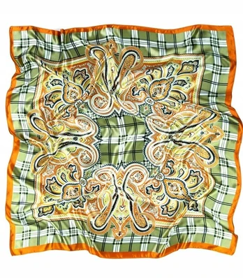 Satin Boteh M apaszka - ryžai oranžinė