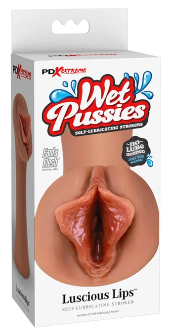 FETISH FANTASY EXTREME - LUSCIOUS LIPS STROKER SILICONE CARAMEL