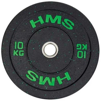 HTBR10 Žalias OLYMPIC PLATE BUMPER 10 KG HMS